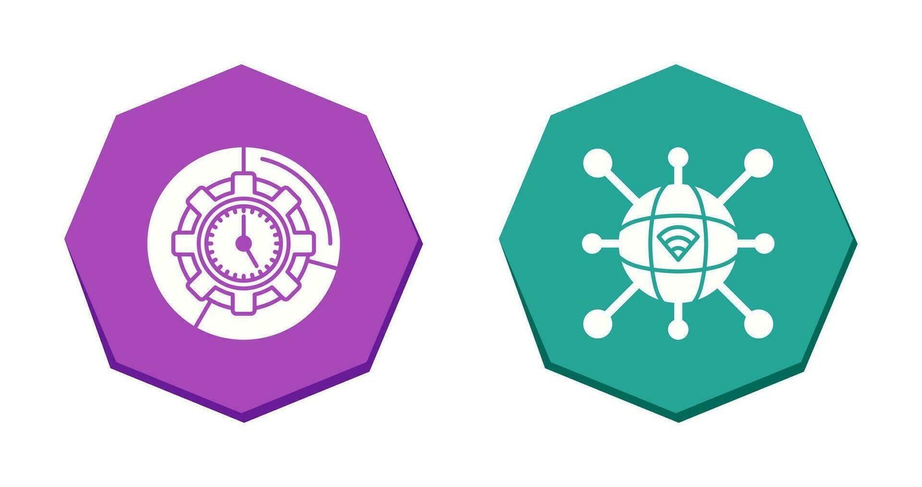 Time Management and Internet Icon vector