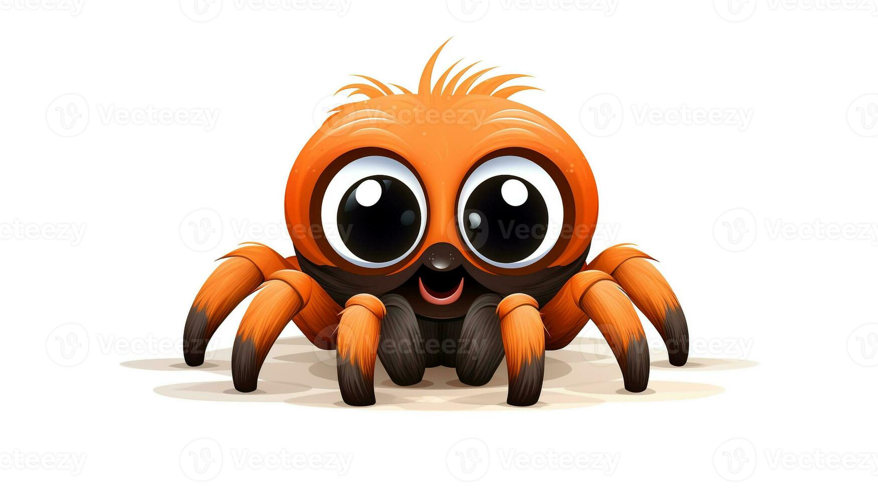 a cute little Tarantula in vector style. Generative AI photo