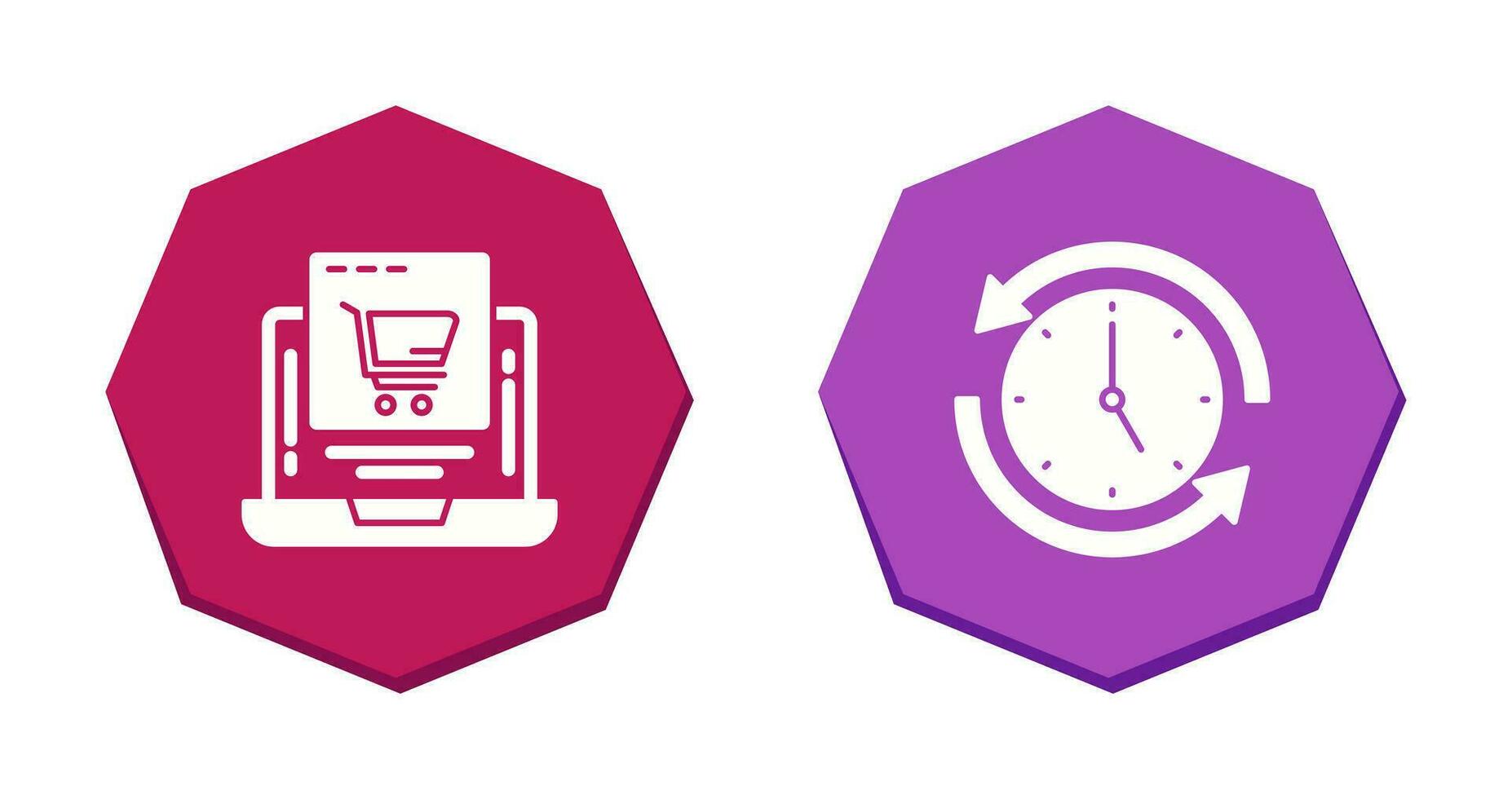 Add to Cart and Run time Icon vector
