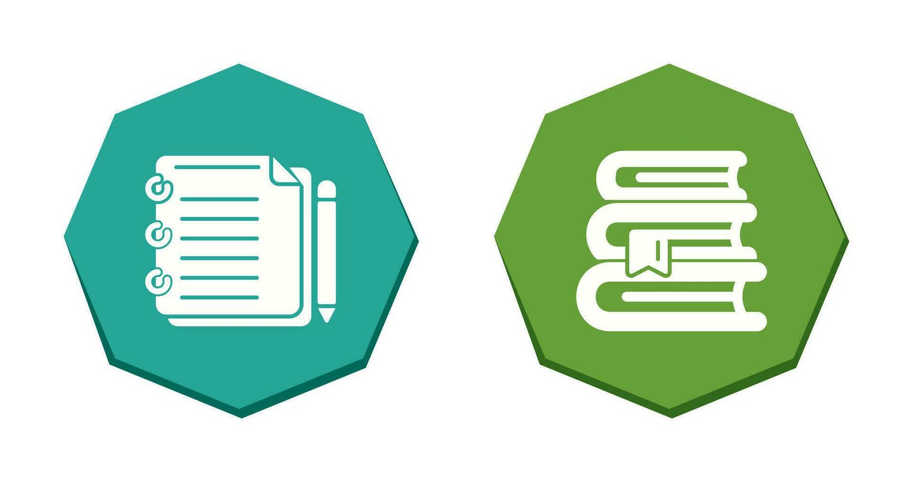 Write and Books Icon vector