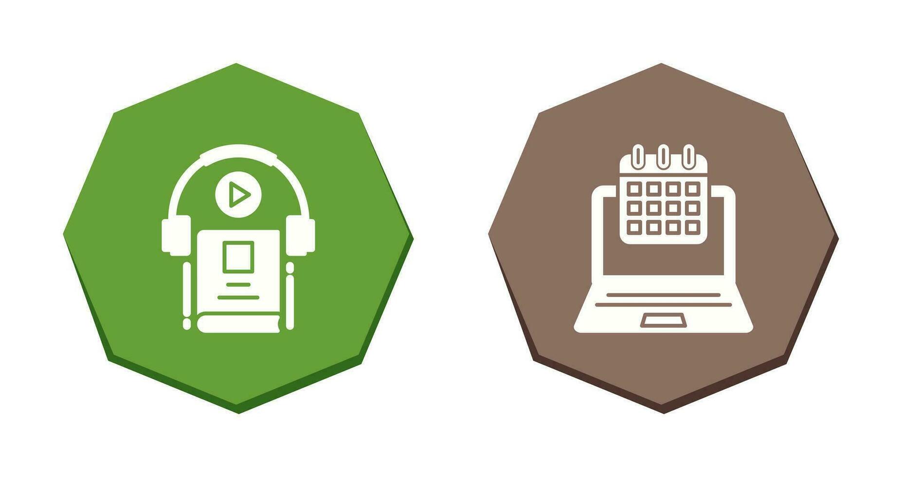 Timetable and Audio Book Icon vector