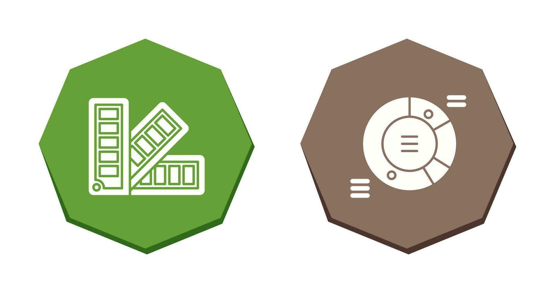 Pie Chart and Pantone Icon vector