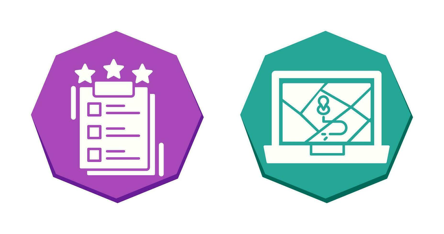 Project Features and Google Map Icon vector