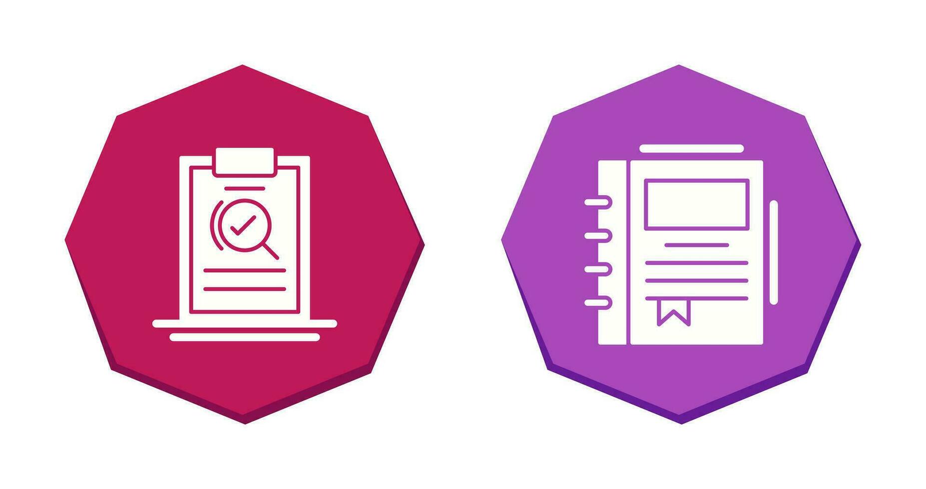 Search and Spring Notebook Icon vector