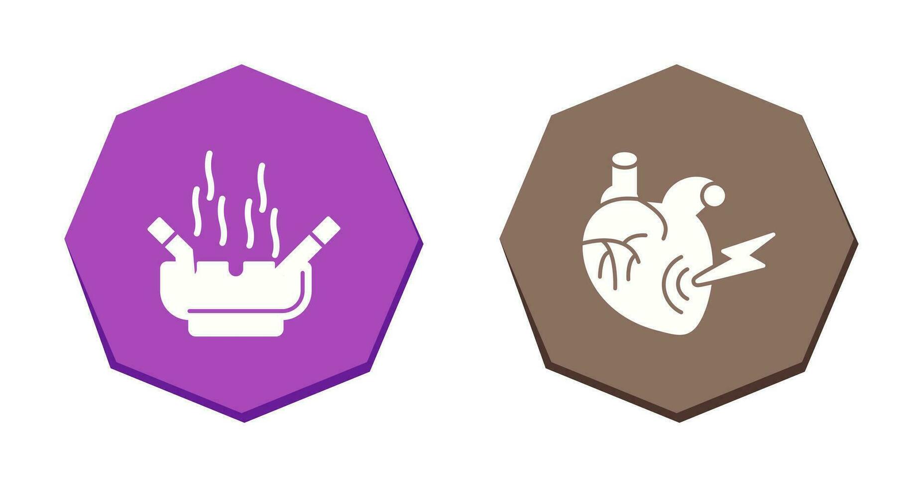 Heart Attack and hashtray Icon vector