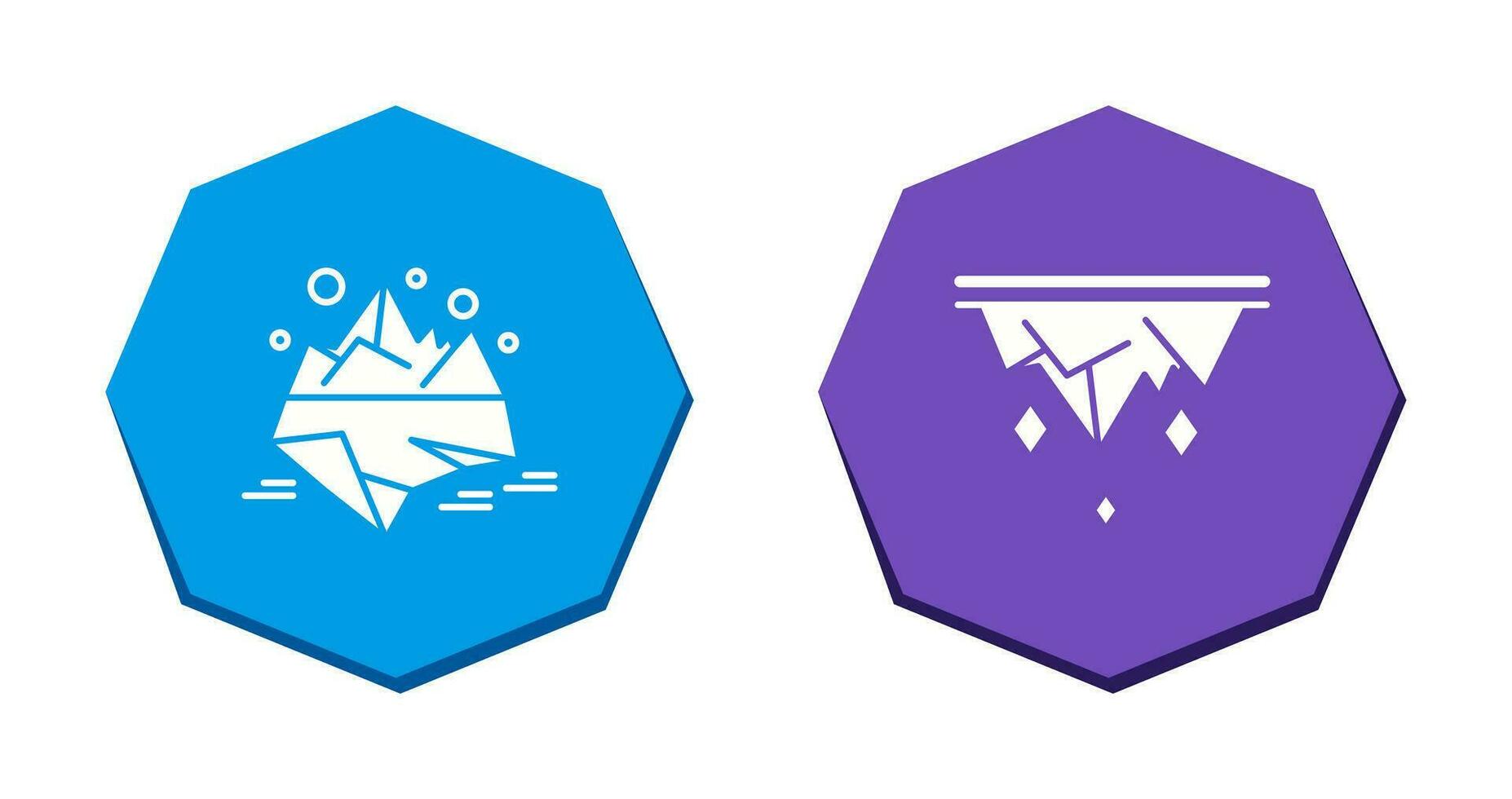 Iceberg and Icicle Icon vector