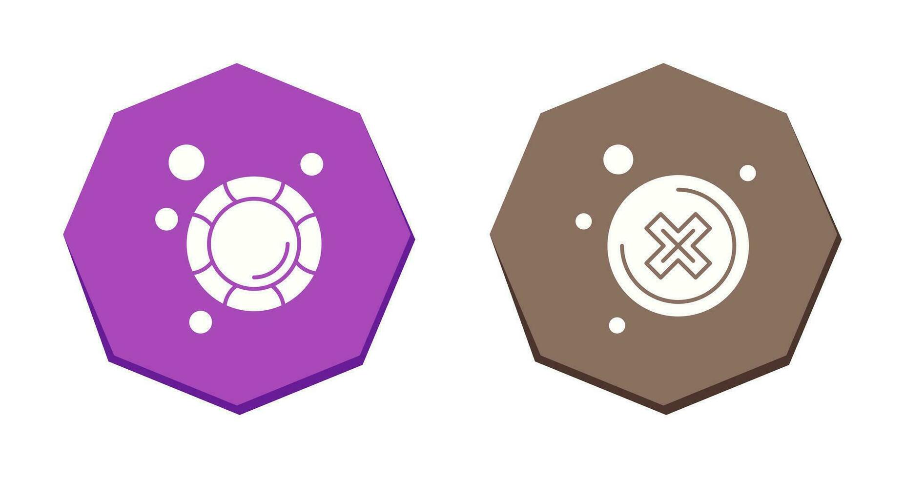 Close and Lifesaver Icon vector