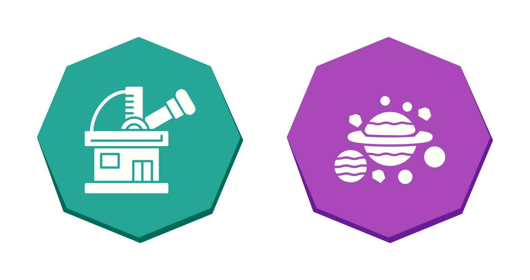 observatory and planets Icon vector
