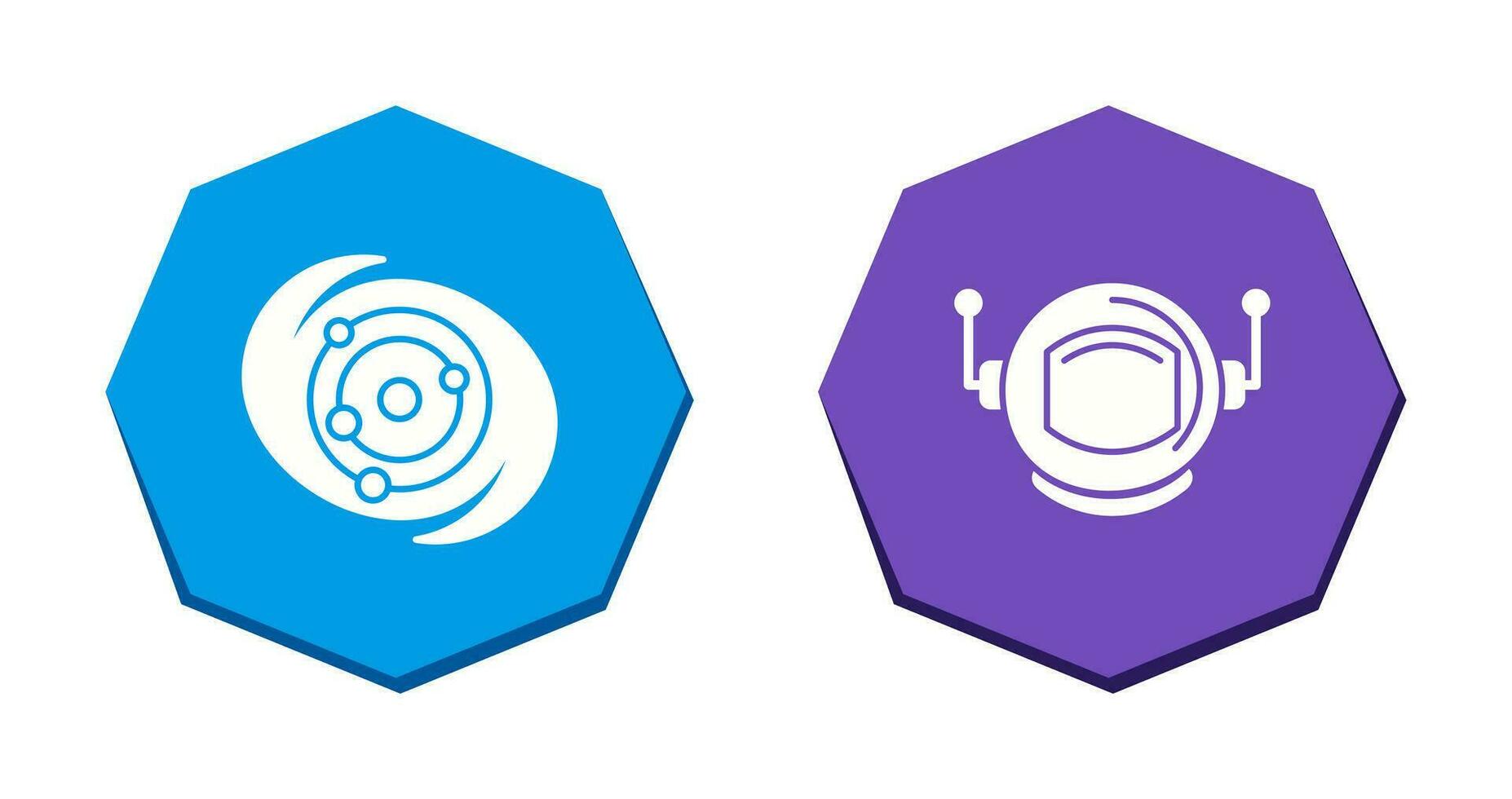 galaxy and astronaut Icon vector