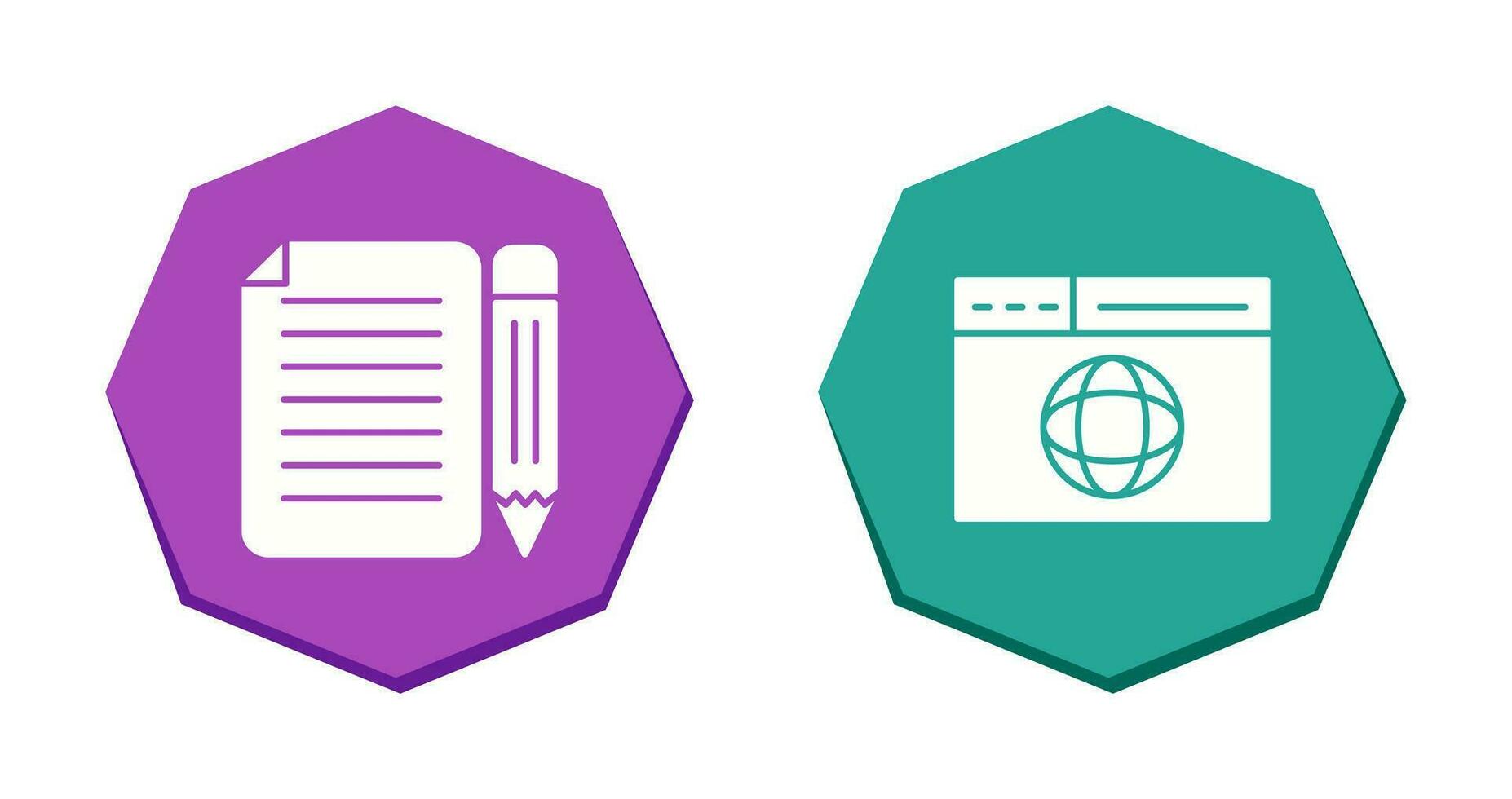 page and web page Icon vector