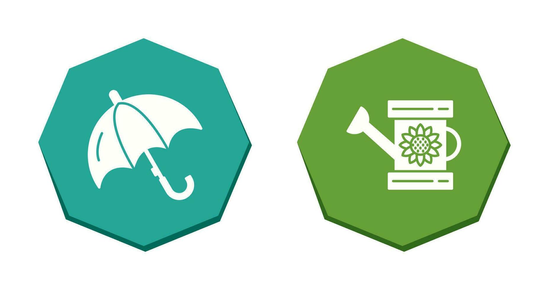Umbrella and Watering  Icon vector