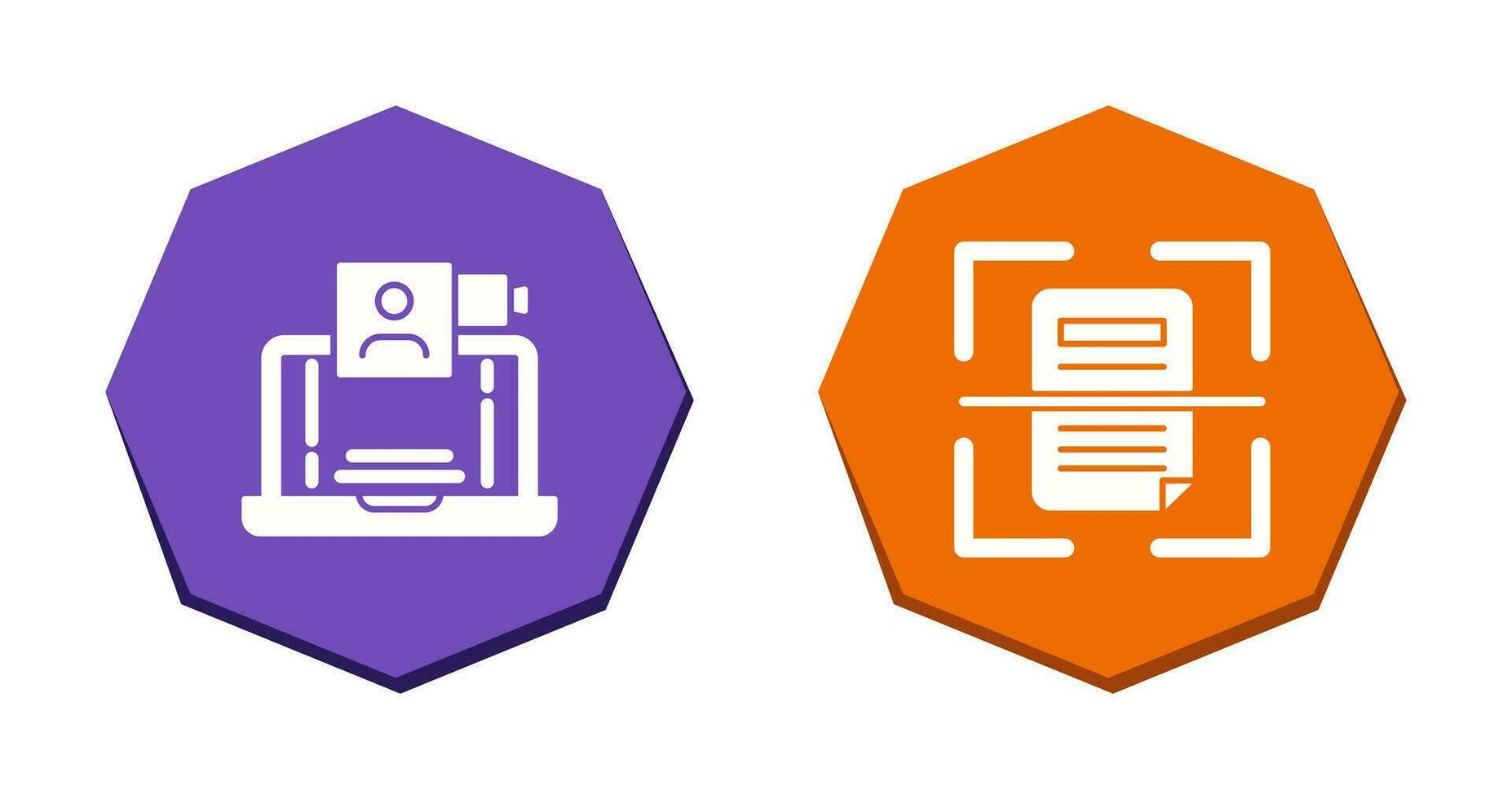 Video Call and Scan Icon vector