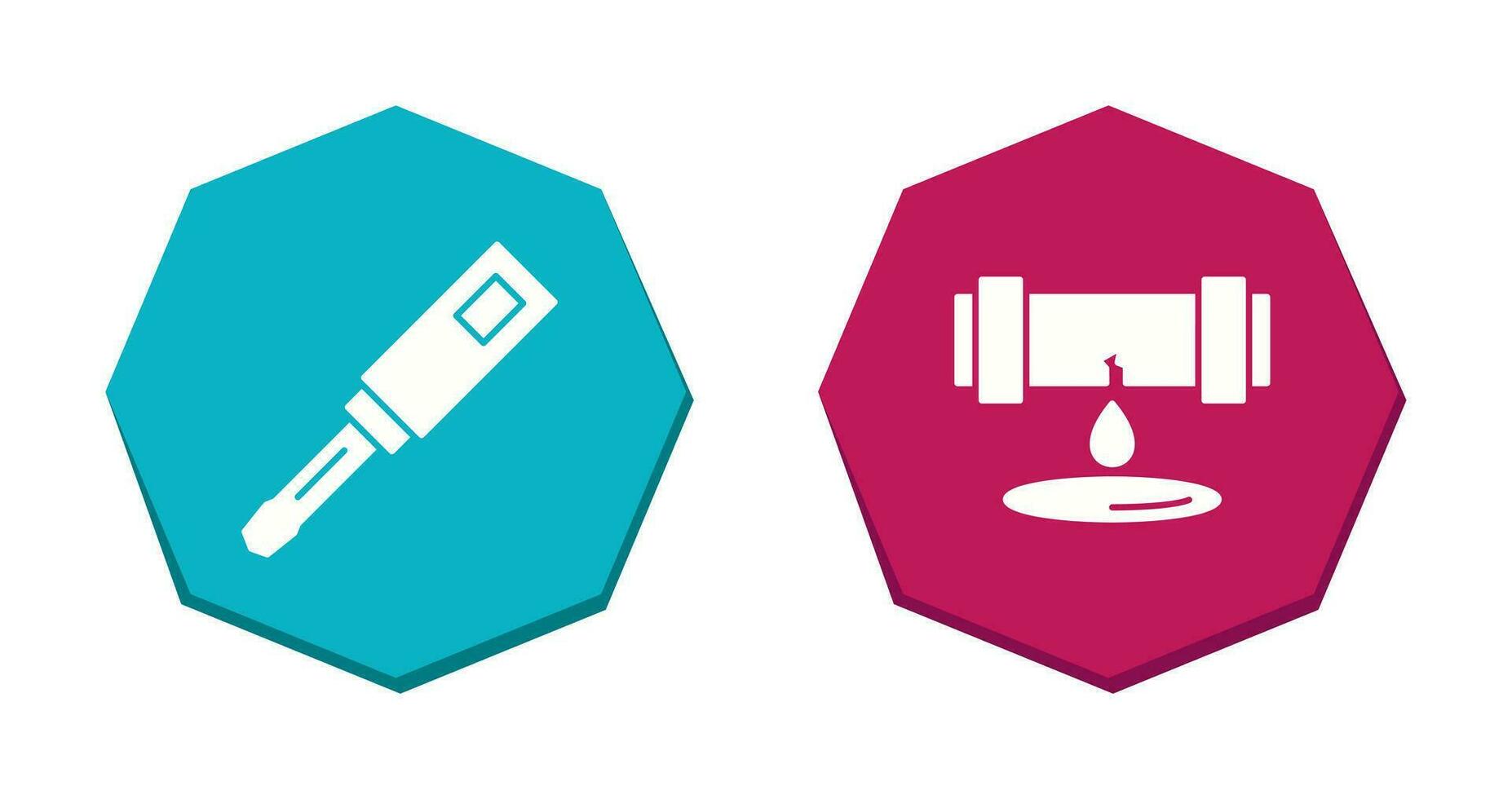 Screwdriver and Leak Icon vector