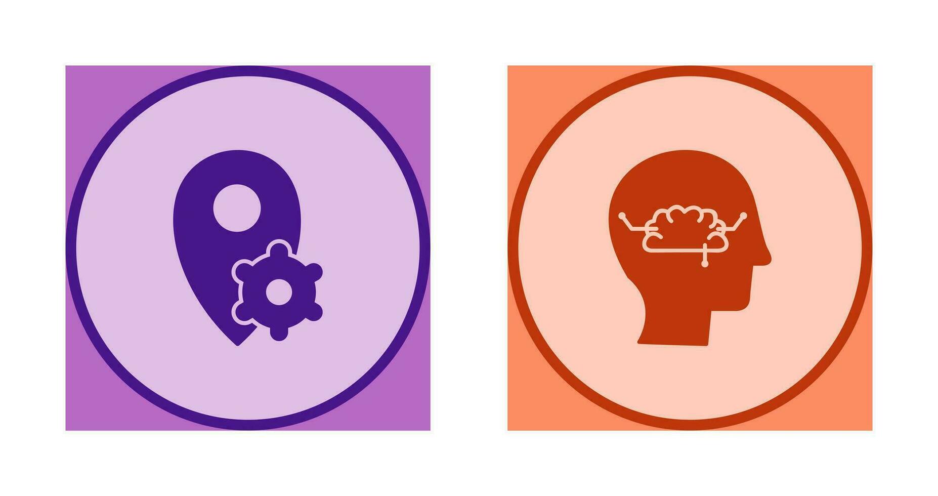 thinking and knowledge  Icon vector