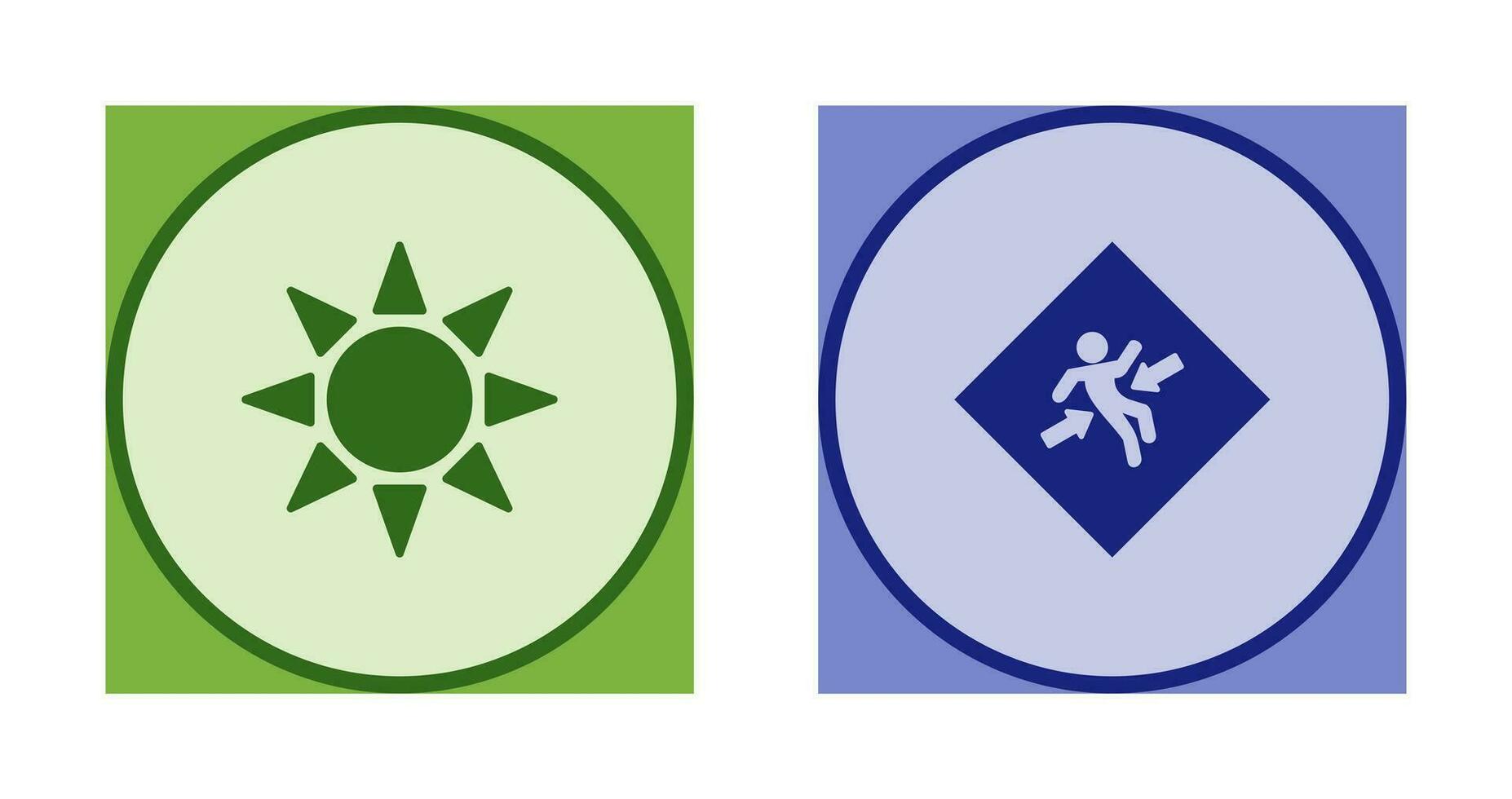 UV radiation and crush zone  Icon vector