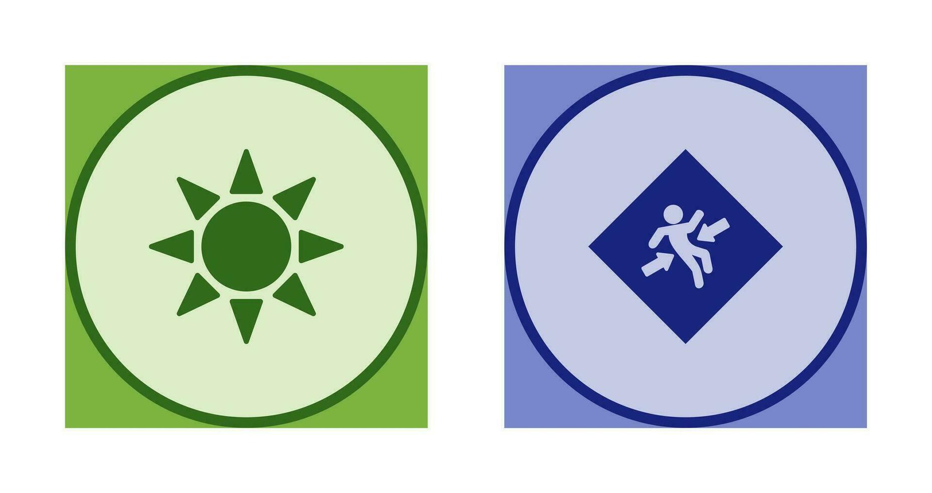 UV radiation and crush zone  Icon vector