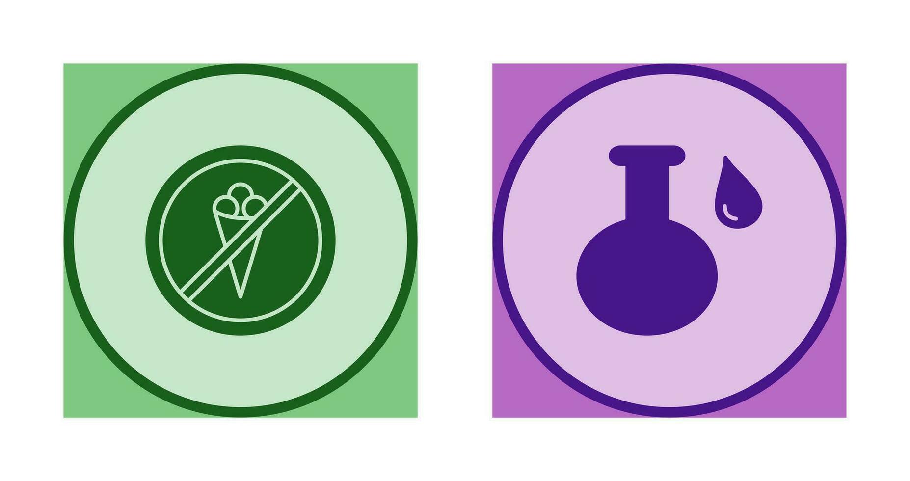 acidic liquid and no icecream Icon vector