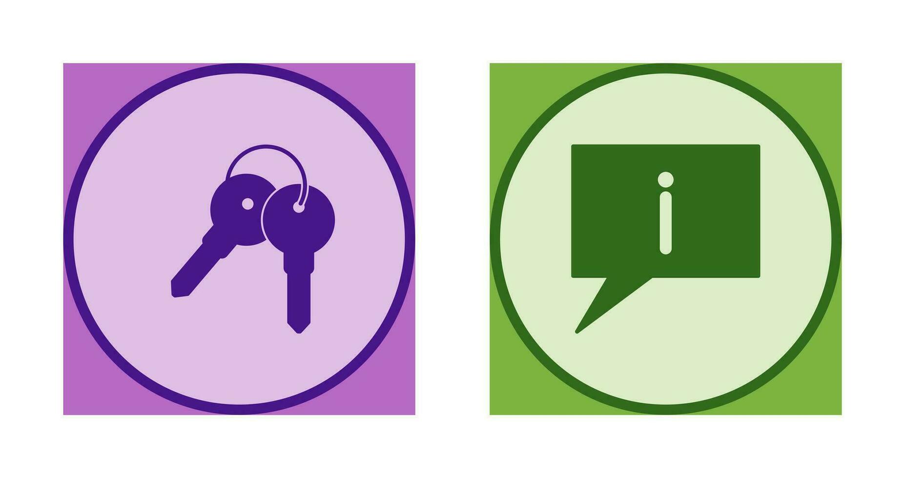 keys and information Icon vector