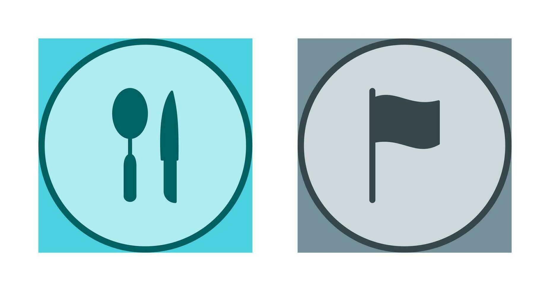 food and flag  Icon vector