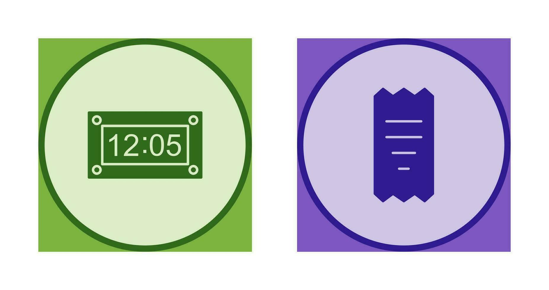timer and receipt Icon vector