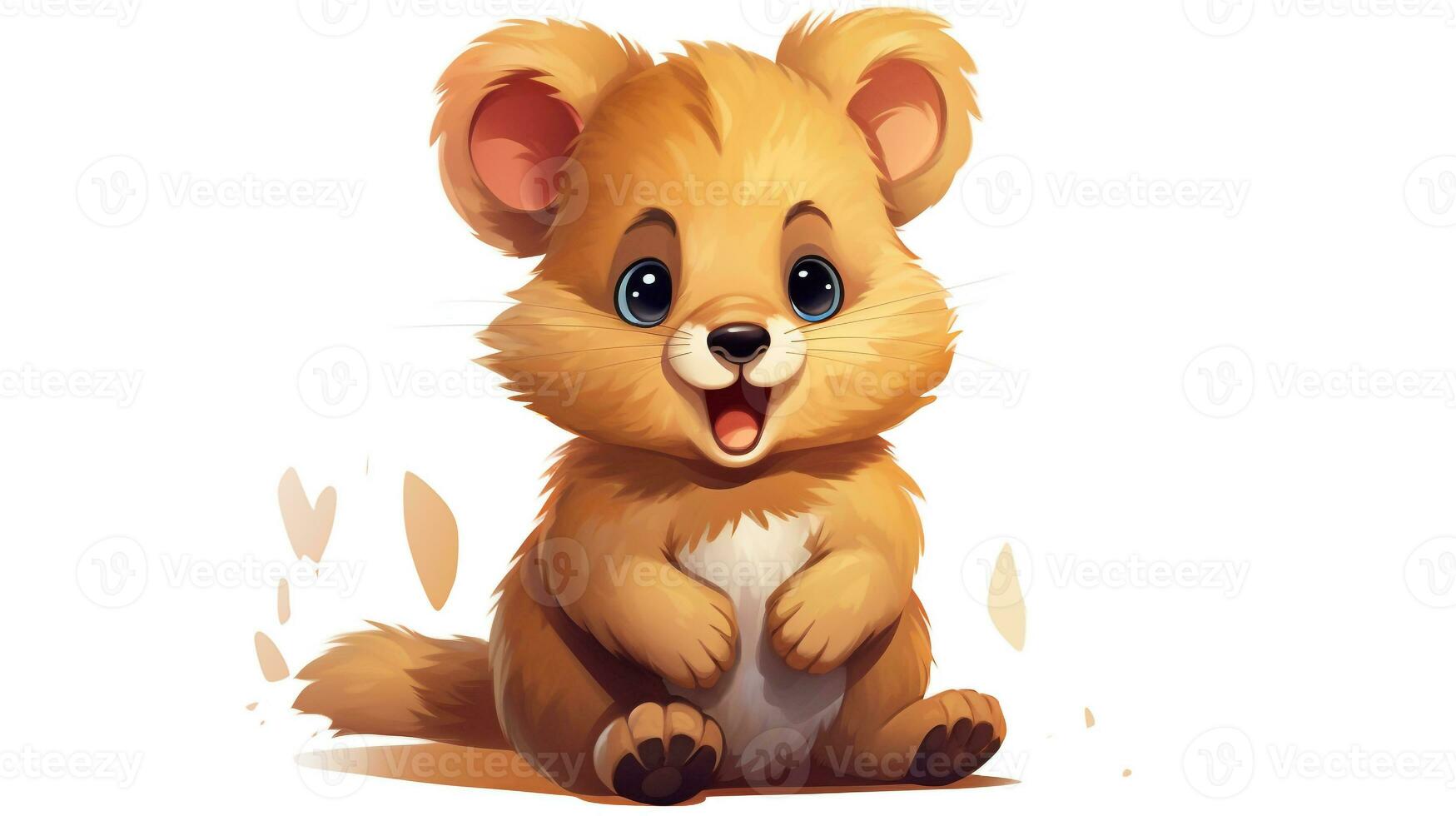 a cute little Quokka in vector style. Generative AI photo