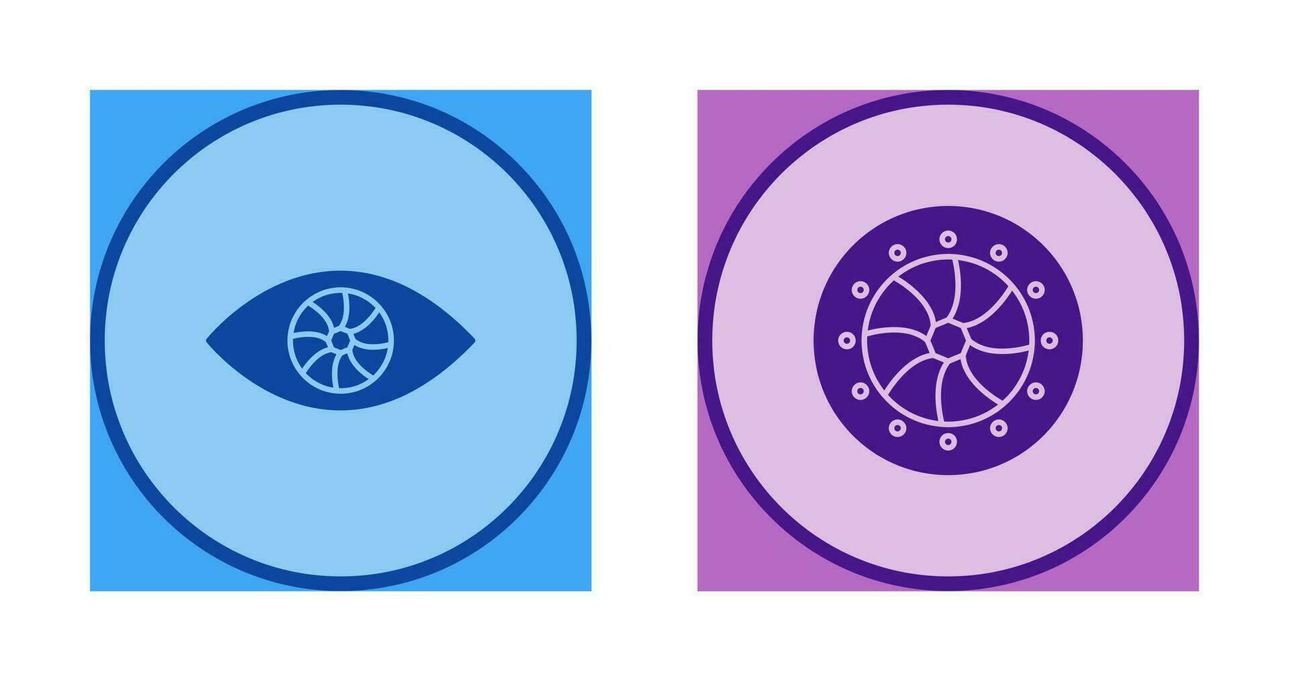 eye and optical diaphram Icon vector