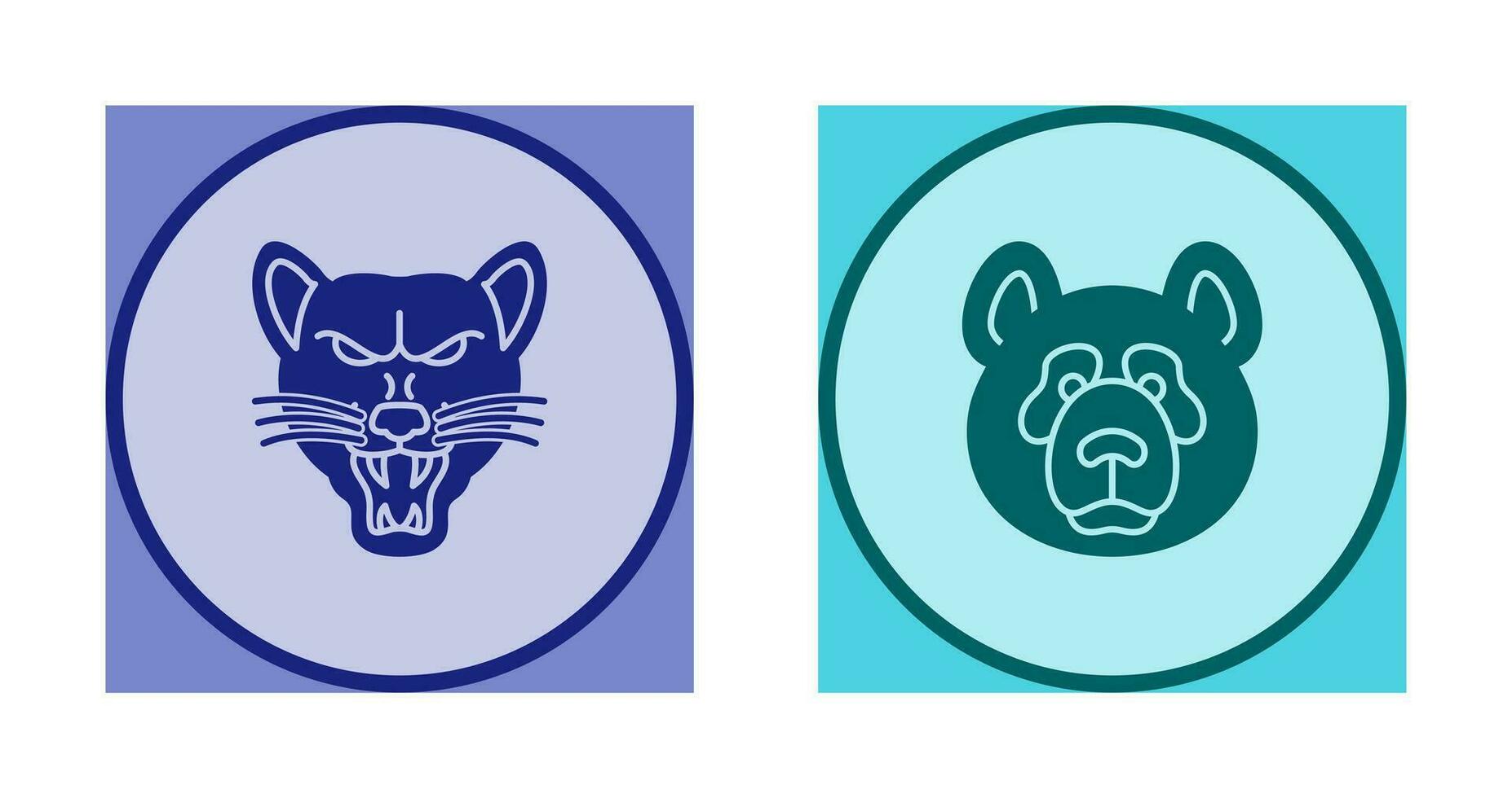 Wolf and Panda Icon vector