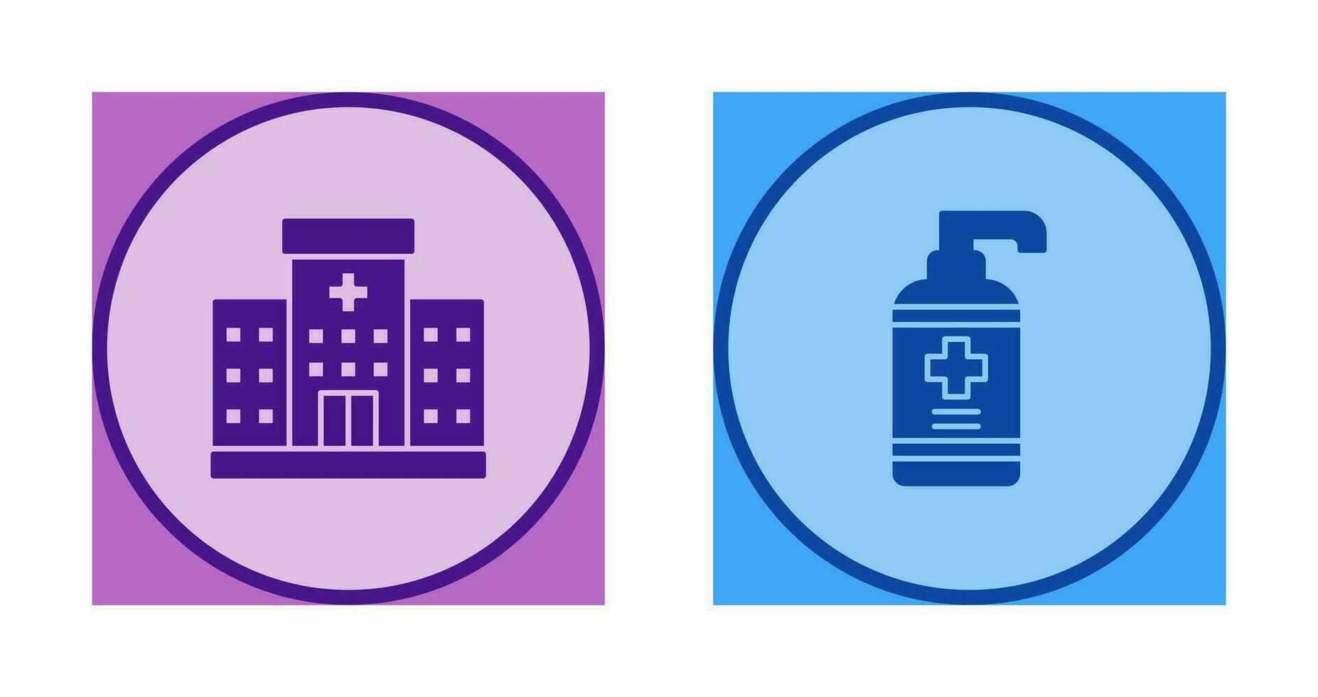 Hospital and coid Icon vector