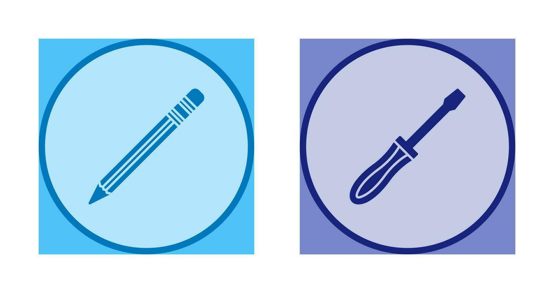 Pencil and Screwdriver Icon vector