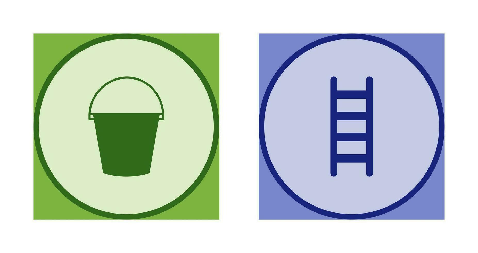 Water Bucket and Ladder Icon vector