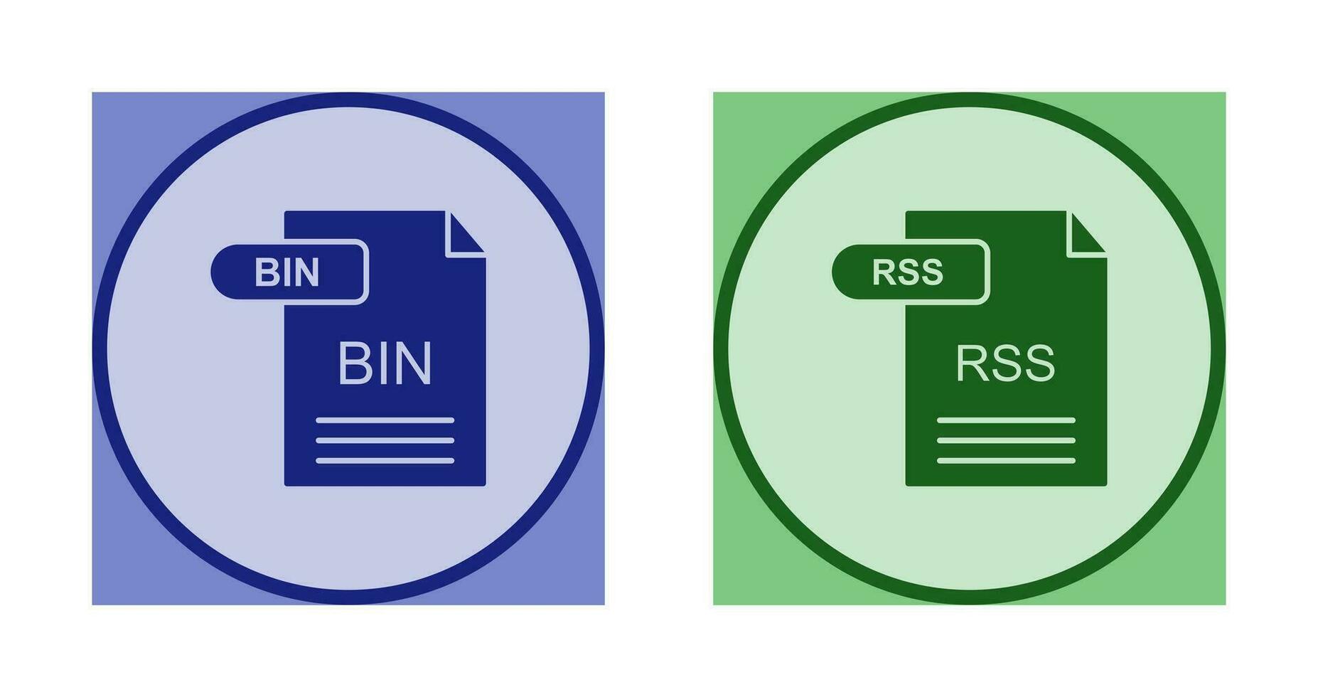 BIN and RSS Icon vector