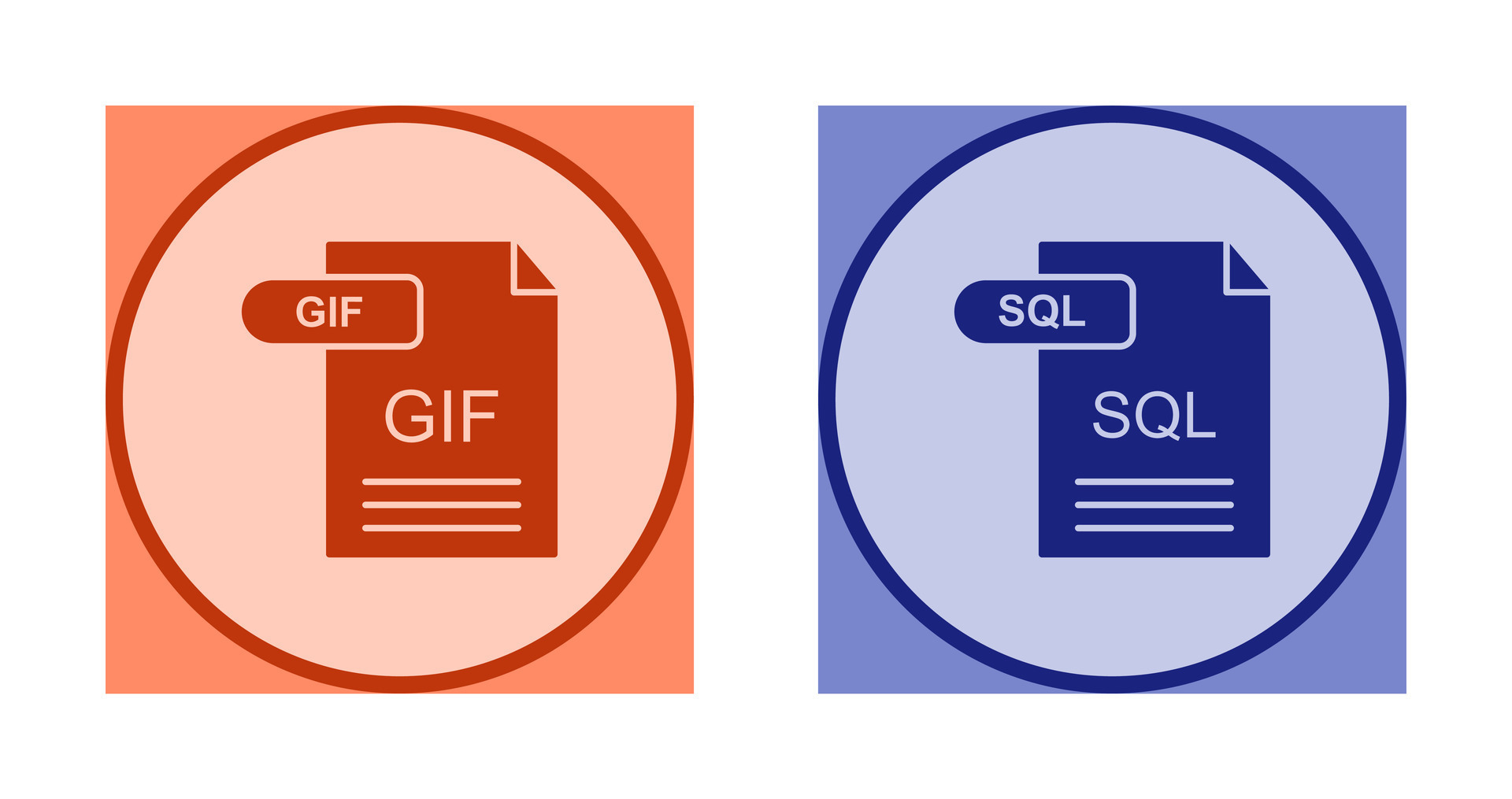 GIF and SQL Icon 32905445 Vector Art at Vecteezy