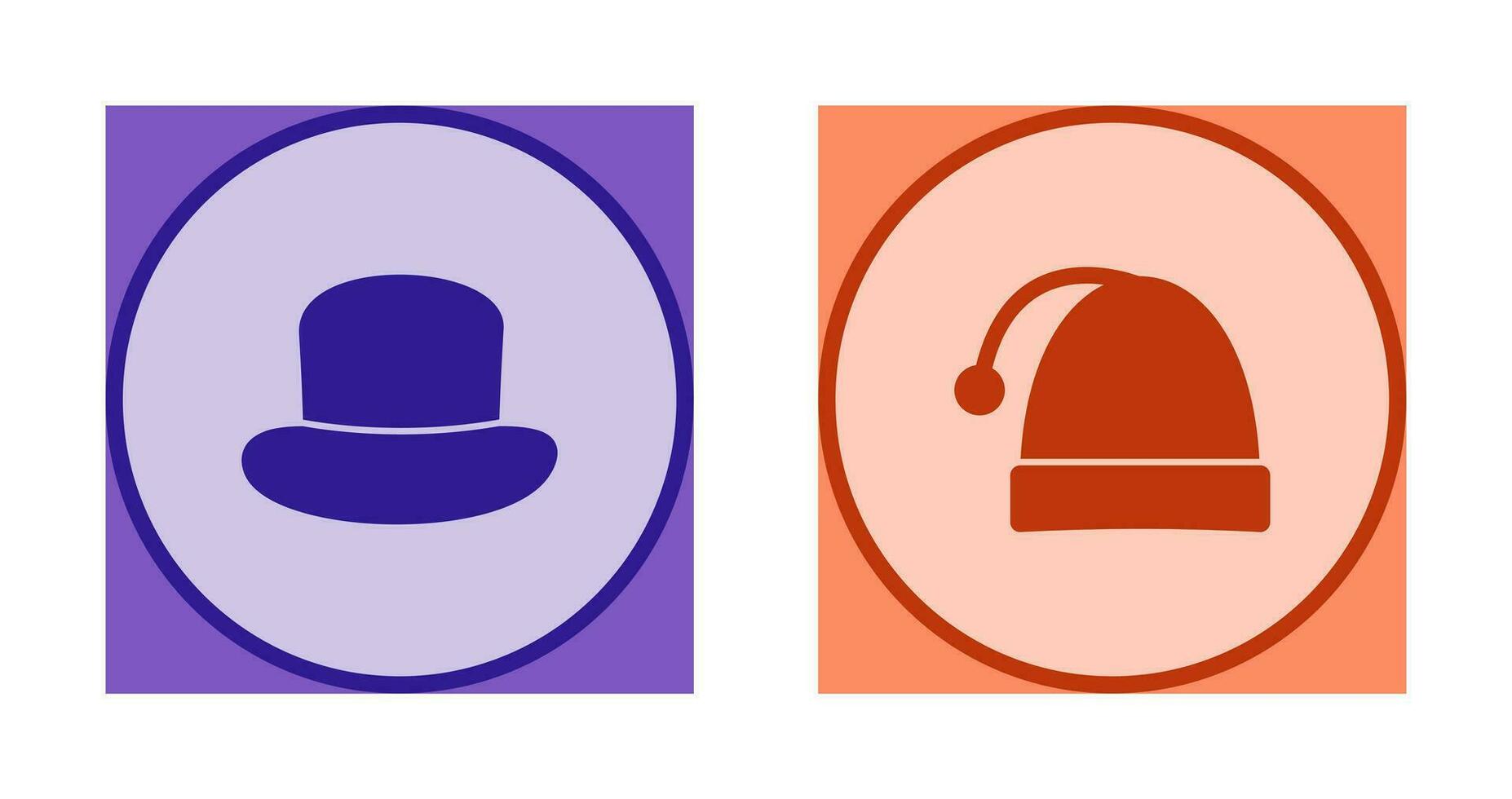 Hat and Christmas Icon vector
