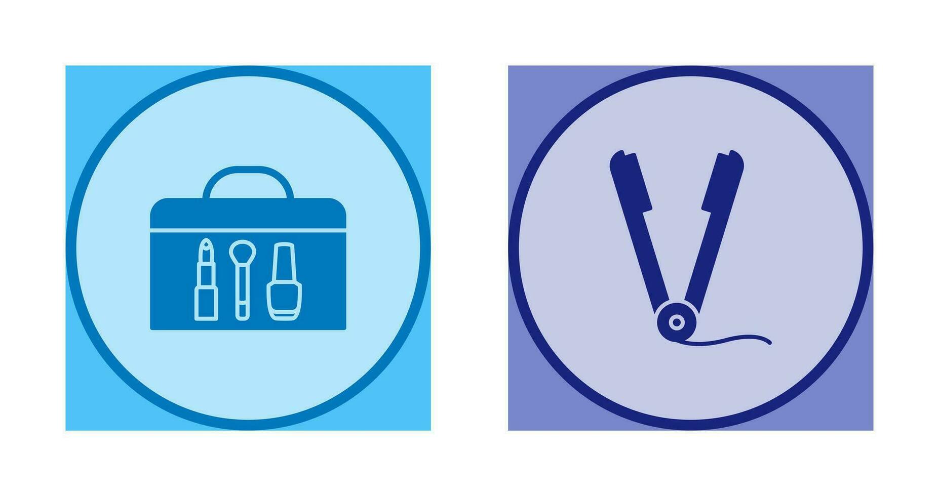 Cosmetics and Straightener Icon vector