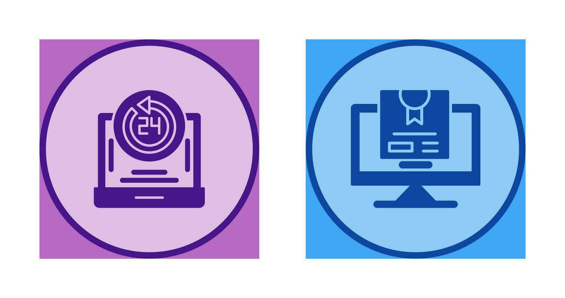 24h Support and New Lable Icon vector