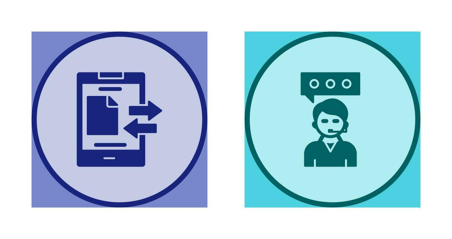 Data Transfer and Client Service Icon vector