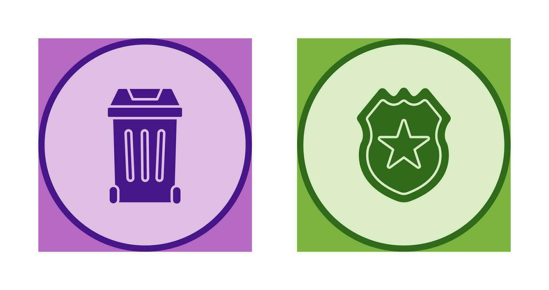 Gargage and Shield Icon vector
