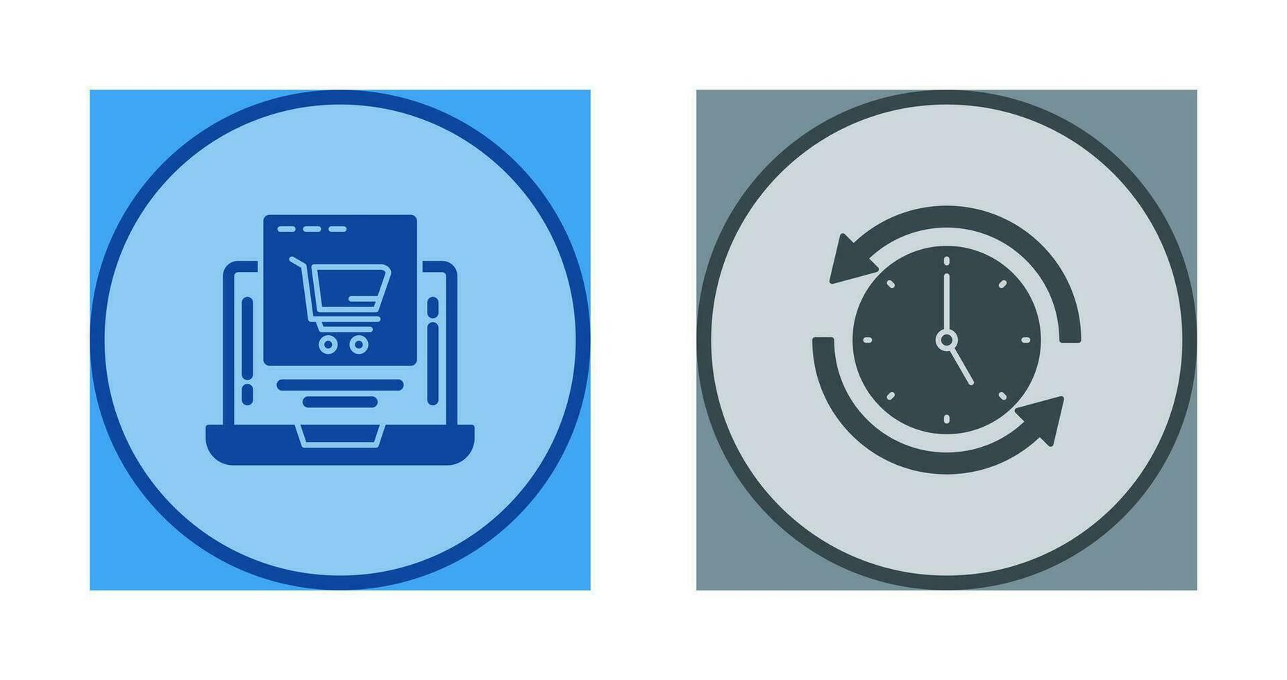 Add to Cart and Run time Icon vector