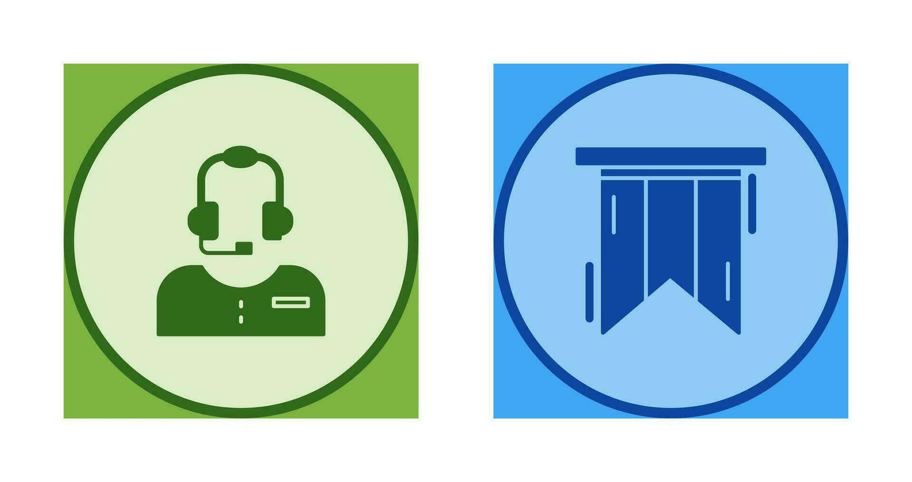 Customer Service and Bookmark Icon vector