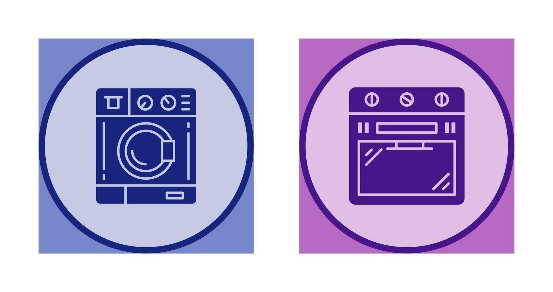 Washing Machine and Stove Icon vector