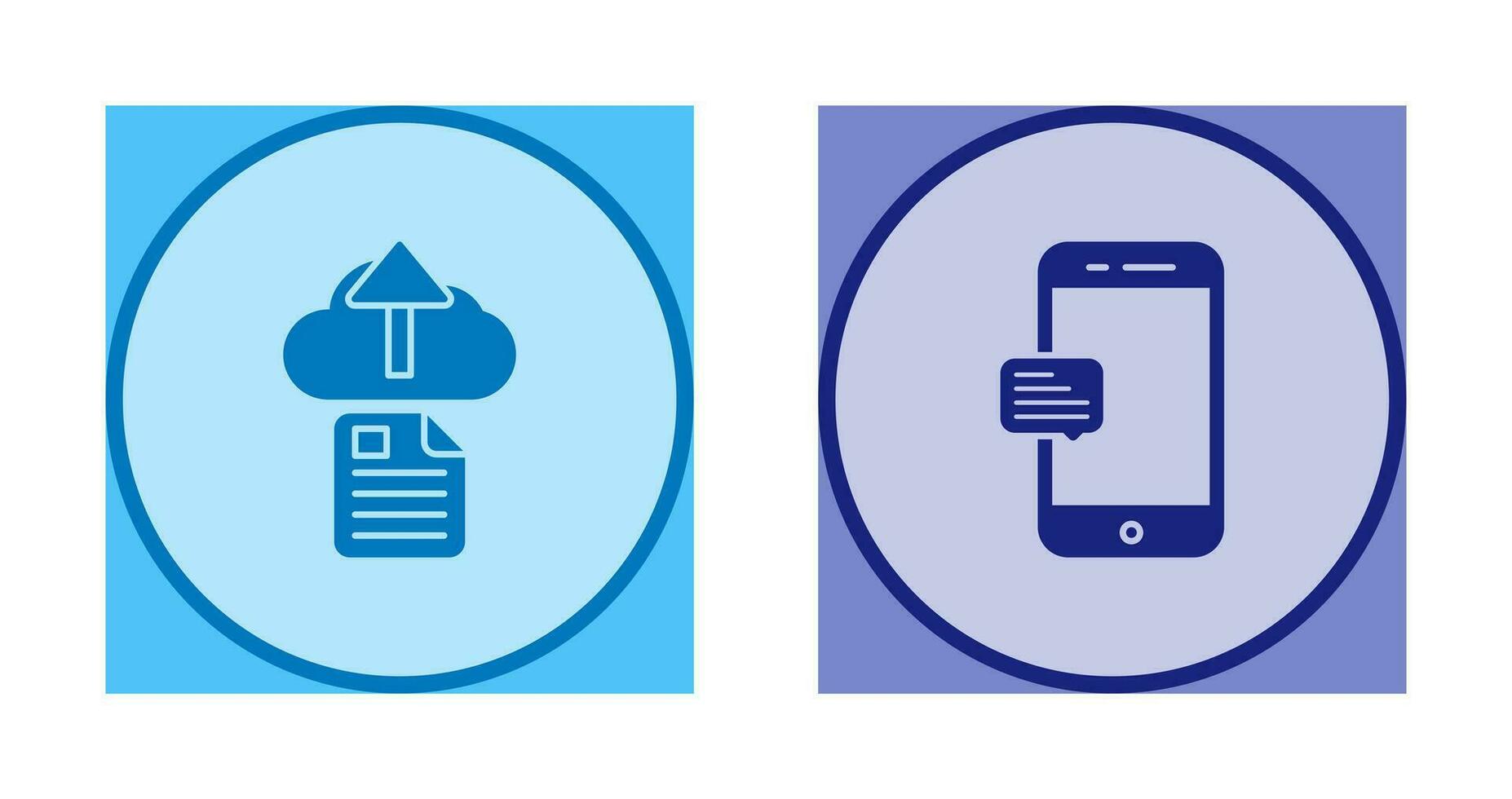 Upload and Chat Icon vector