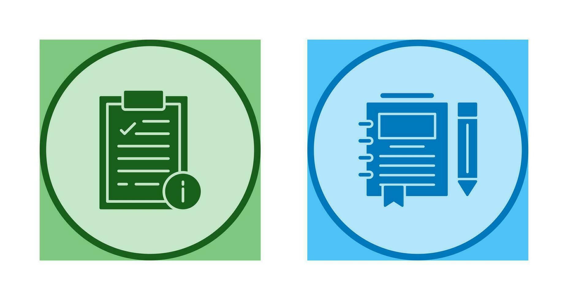 Info and Journal Icon vector