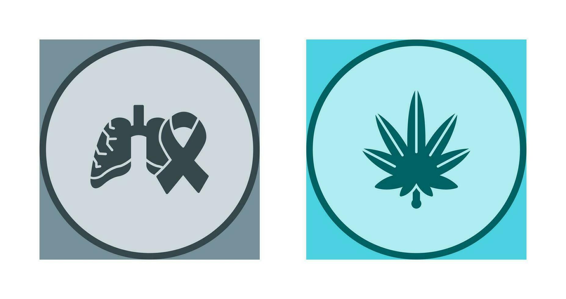 Cancer and Weed Icon vector