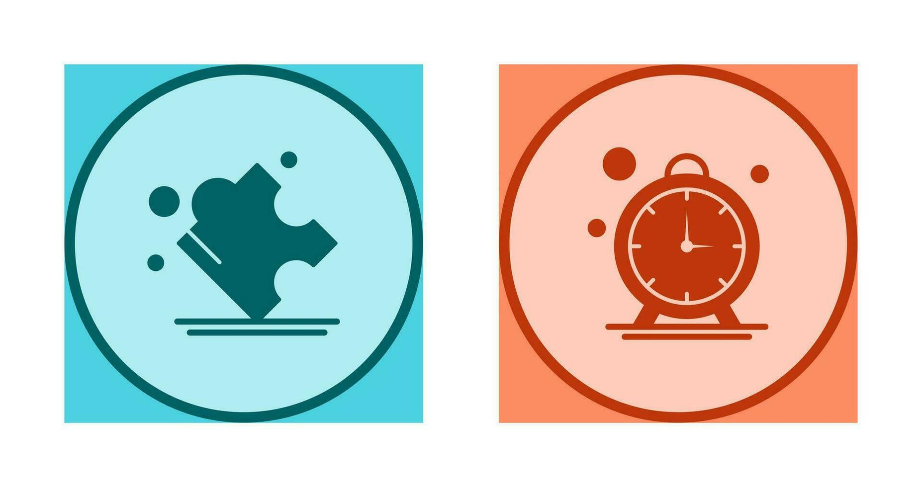 Puzzle and Stop Watch Icon vector