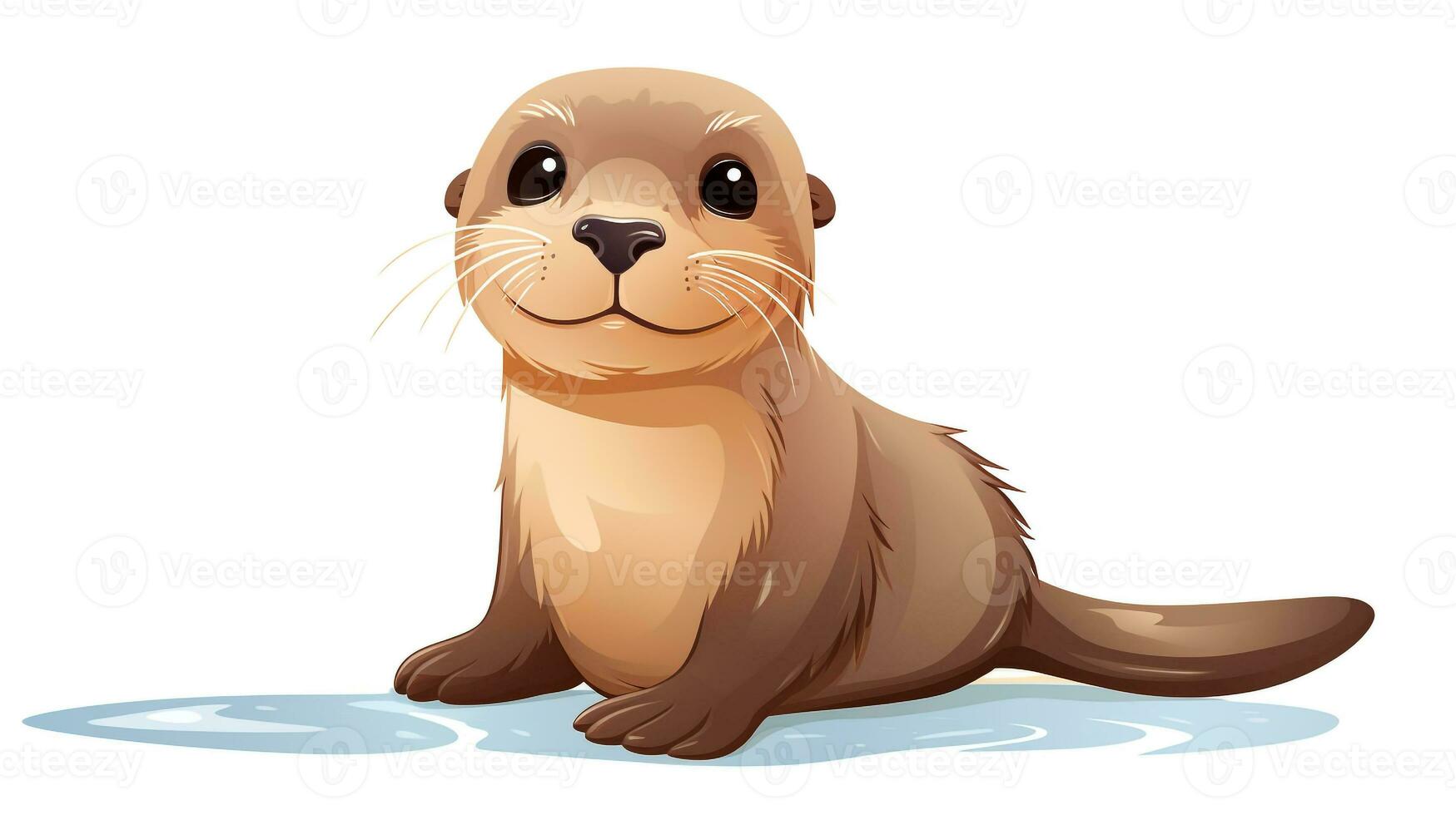 a cute little Marmot in vector style. Generative AI photo