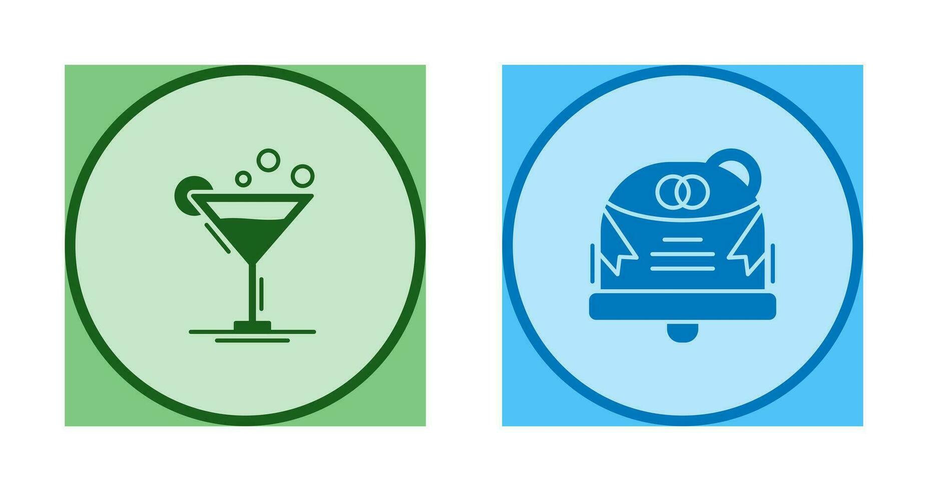 Coktail and Wedding Icon vector