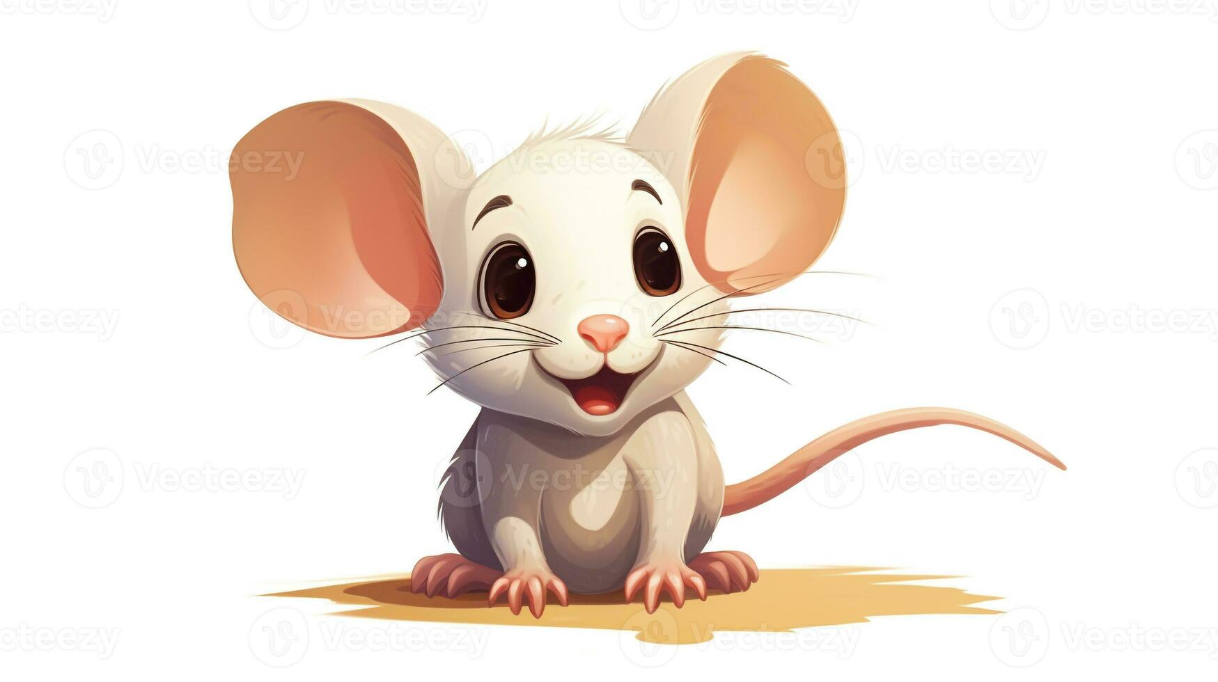 a cute little Mouse in vector style. Generative AI photo