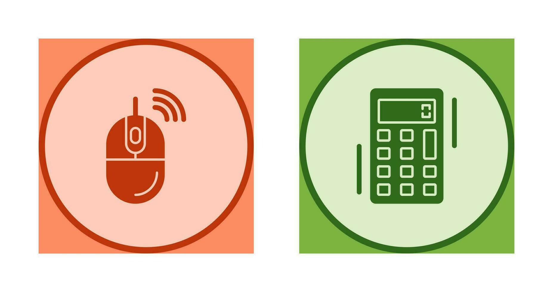 Calculator and Mouse Icon vector