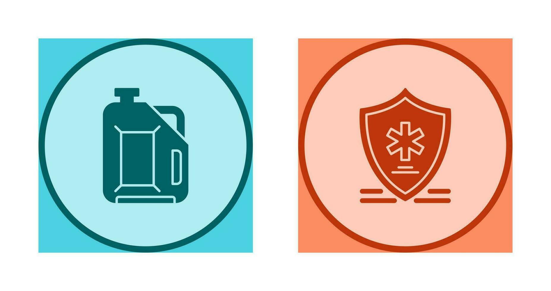 Jerrycan and Medical Symbol Icon vector