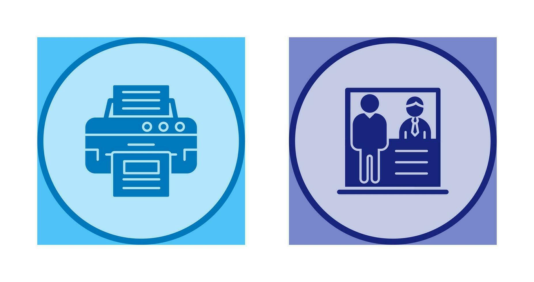 Printer and Cash Deposit Icon vector